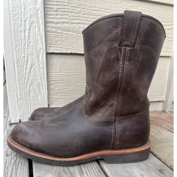 Chippewa Men’s 13D Classic Pull On Work Boots Brown Leather 20075 main image 11